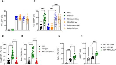 Platelets interact with CD169+ macrophages and cDC1 and enhance liposome-induced CD8+ T cell responses